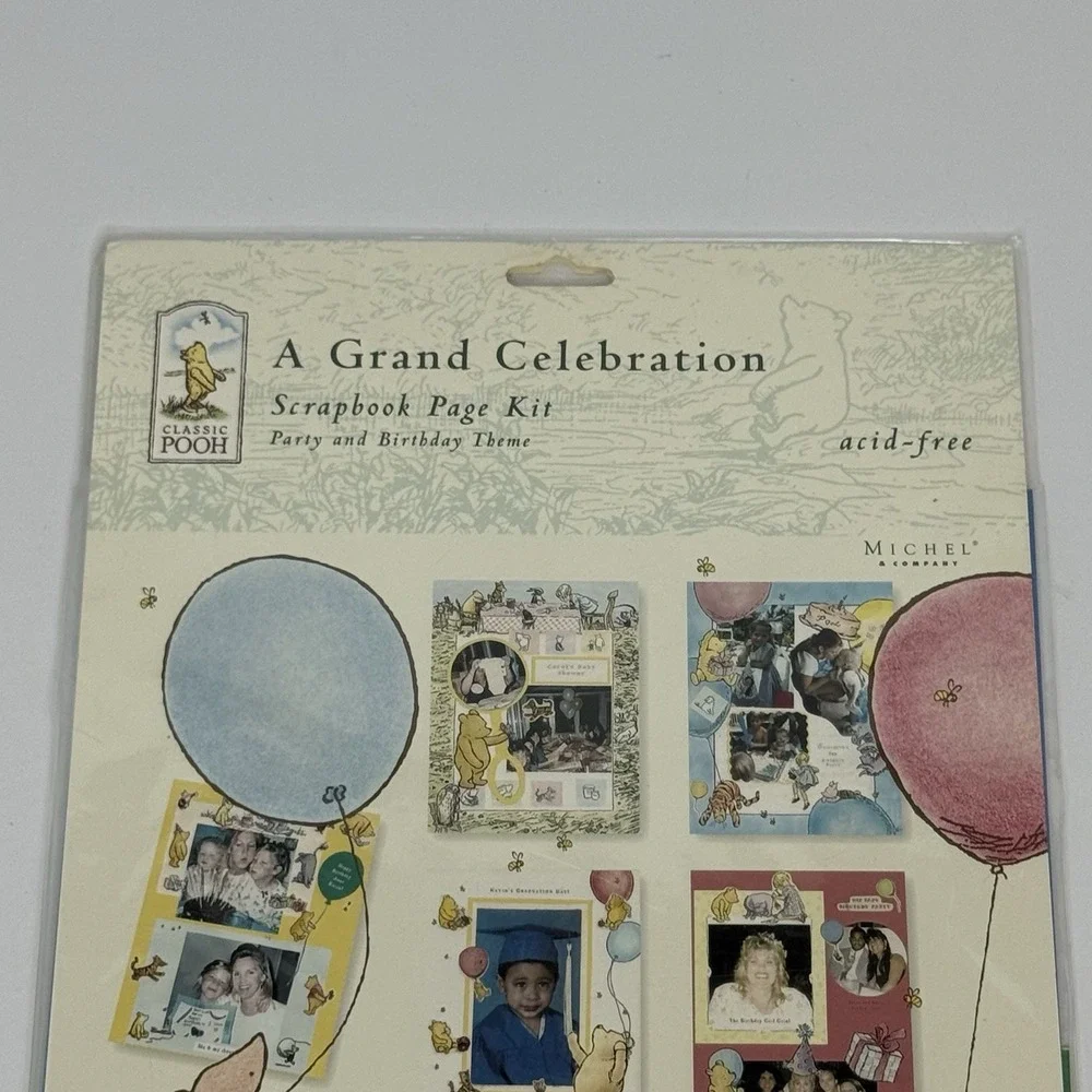 Classic Pooh Scrapbook Page Kit Lot Of 3 Baby/Party And Birthday/Everyday Themes